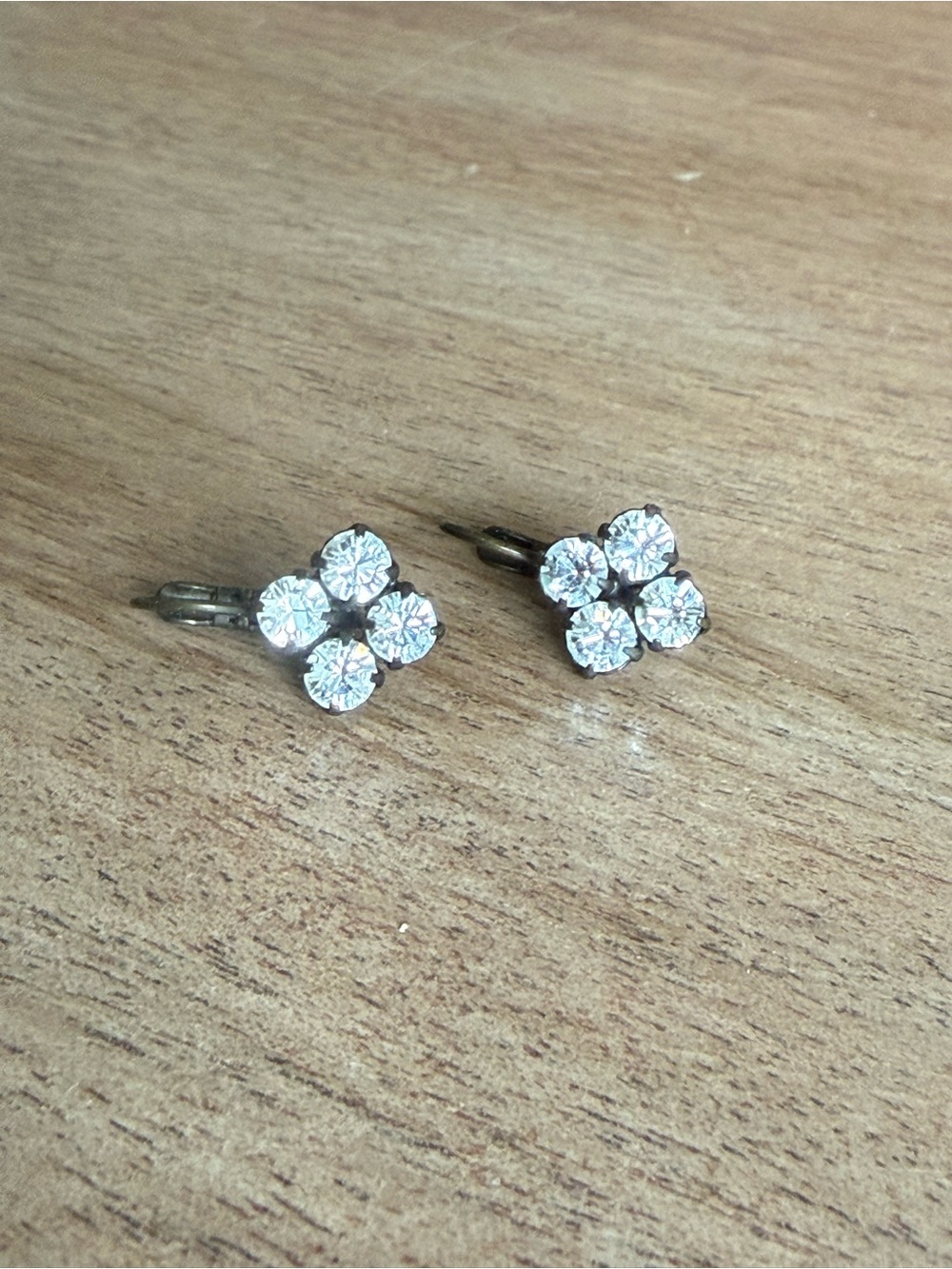 Sabika Clear Swarovski Crystal Cluster Drop Earrings